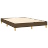  Cadre de lit sans matelas marron foncé 140x190 cm tissu alsavelo 