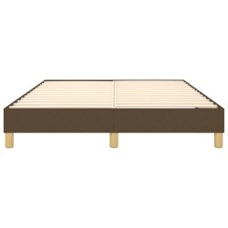  Cadre de lit sans matelas marron foncé 140x190 cm tissu alsavelo 