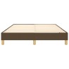  Cadre de lit sans matelas marron foncé 140x190 cm tissu alsavelo 