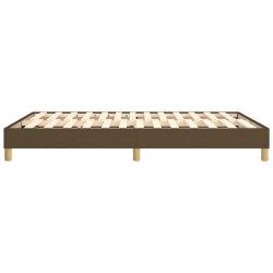  Cadre de lit sans matelas marron foncé 140x190 cm tissu alsavelo 