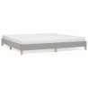  Cadre de lit sans matelas gris clair 200x200 cm tissu alsavelo 