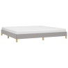  Cadre de lit sans matelas gris clair 200x200 cm tissu alsavelo 