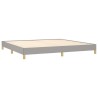  Cadre de lit sans matelas gris clair 200x200 cm tissu alsavelo 