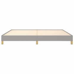  Cadre de lit sans matelas gris clair 200x200 cm tissu alsavelo 
