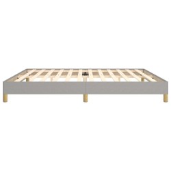  Cadre de lit sans matelas gris clair 200x200 cm tissu alsavelo 