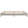  Cadre de lit sans matelas gris clair 200x200 cm tissu alsavelo 