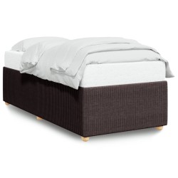  Cadre de lit sans matelas marron foncé 90x200 cm tissu alsavelo 