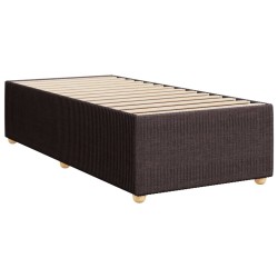  Cadre de lit sans matelas marron foncé 90x200 cm tissu alsavelo 
