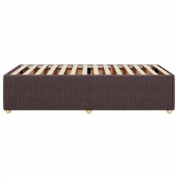  Cadre de lit sans matelas marron foncé 90x200 cm tissu alsavelo 