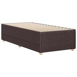  Cadre de lit sans matelas marron foncé 90x200 cm tissu alsavelo 