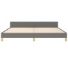  Cadre de lit sans matelas gris foncé 200x200 cm tissu alsavelo 