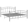  Cadre de lit sans matelas gris métal 140x200 cm alsavelo 
