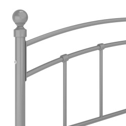  Cadre de lit sans matelas gris métal 140x200 cm alsavelo 