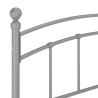  Cadre de lit sans matelas gris métal 140x200 cm alsavelo 