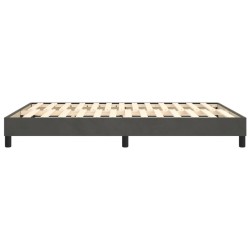  Cadre de lit sans matelas gris foncé 140x190 cm velours alsavelo 