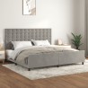  Cadre de lit sans matelas gris clair 200x200 cm velours alsavelo 