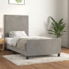  Cadre de lit sans matelas gris clair 80x200 cm velours alsavelo 