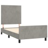  Cadre de lit sans matelas gris clair 80x200 cm velours alsavelo 