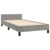  Cadre de lit sans matelas gris clair 80x200 cm velours alsavelo 