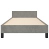  Cadre de lit sans matelas gris clair 80x200 cm velours alsavelo 