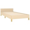  Cadre de lit sans matelas crème 90x200 cm tissu alsavelo 