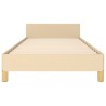  Cadre de lit sans matelas crème 90x200 cm tissu alsavelo 