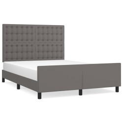  Cadre de lit sans matelas gris 140x200 cm similicuir alsavelo 
