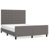  Cadre de lit sans matelas gris 140x200 cm similicuir alsavelo 
