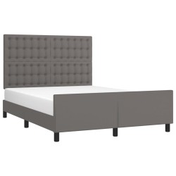  Cadre de lit sans matelas gris 140x200 cm similicuir alsavelo 