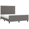  Cadre de lit sans matelas gris 140x200 cm similicuir alsavelo 