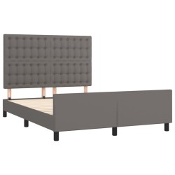  Cadre de lit sans matelas gris 140x200 cm similicuir alsavelo 