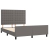  Cadre de lit sans matelas gris 140x200 cm similicuir alsavelo 