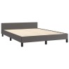  Cadre de lit sans matelas gris 140x200 cm similicuir alsavelo 