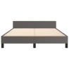  Cadre de lit sans matelas gris 140x200 cm similicuir alsavelo 