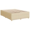  Cadre de lit sans matelas crème 140x190 cm tissu alsavelo 