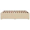  Cadre de lit sans matelas crème 140x190 cm tissu alsavelo 