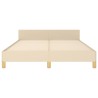  Cadre de lit sans matelas crème 140x190 cm tissu alsavelo 