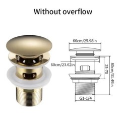 Drain d'évier pop-up facile à nettoyer avec crépine anti-colmatage et