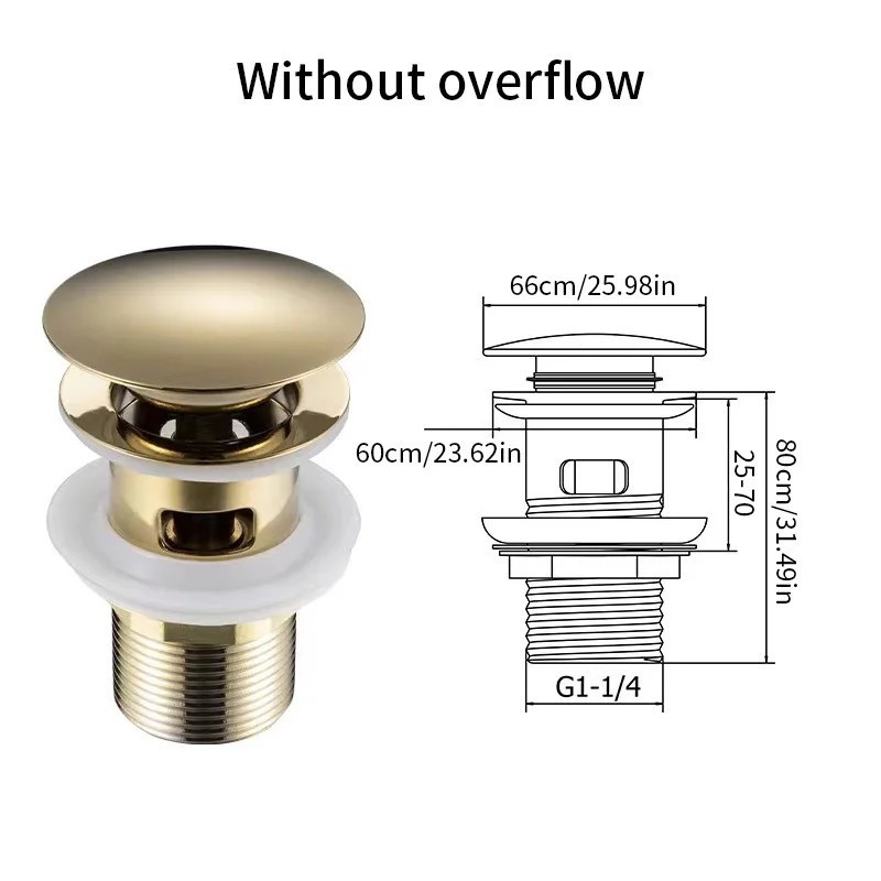Drain d'évier pop-up facile à nettoyer avec crépine anti-colmatage et