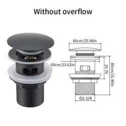 Drain d'évier pop-up facile à nettoyer avec crépine anti-colmatage et