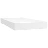  Sommier à lattes de lit matelas LED Blanc 100x200 cm Similicuir alsavelo 