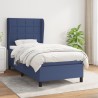  Sommier à lattes de lit avec matelas Bleu 100x200 cm Tissu alsavelo 