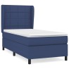  Sommier à lattes de lit avec matelas Bleu 100x200 cm Tissu alsavelo 