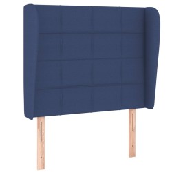  Sommier à lattes de lit avec matelas Bleu 100x200 cm Tissu alsavelo 