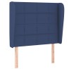  Sommier à lattes de lit avec matelas Bleu 100x200 cm Tissu alsavelo 