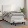  Sommier à lattes de lit avec matelas Blanc 80x200 cm Similicuir alsavelo 