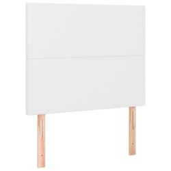  Sommier à lattes de lit avec matelas Blanc 80x200 cm Similicuir alsavelo 