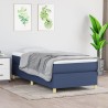  Sommier à lattes de lit avec matelas Bleu 100x200 cm Tissu alsavelo 