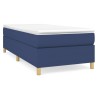  Sommier à lattes de lit avec matelas Bleu 100x200 cm Tissu alsavelo 