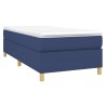  Sommier à lattes de lit avec matelas Bleu 100x200 cm Tissu alsavelo 